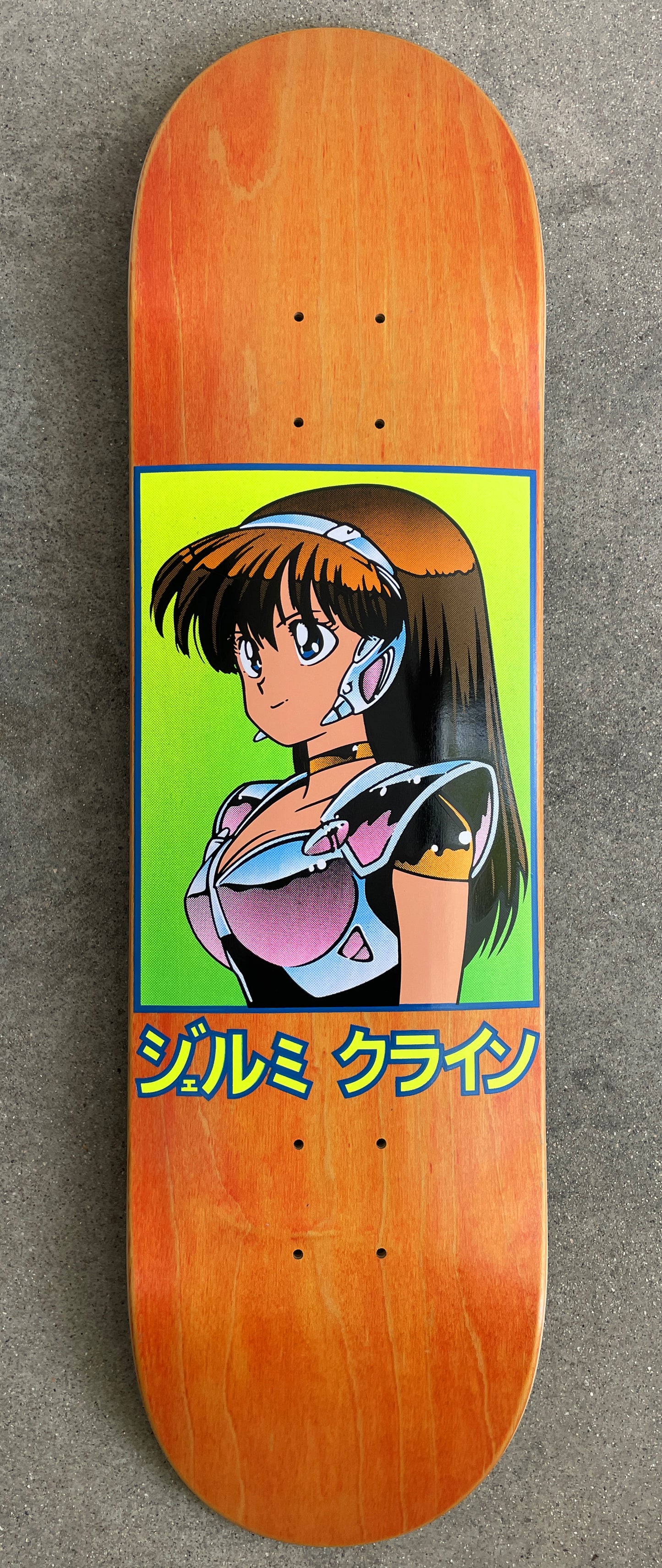 dream girl hand screened ORANGE 8.5 X 32.25