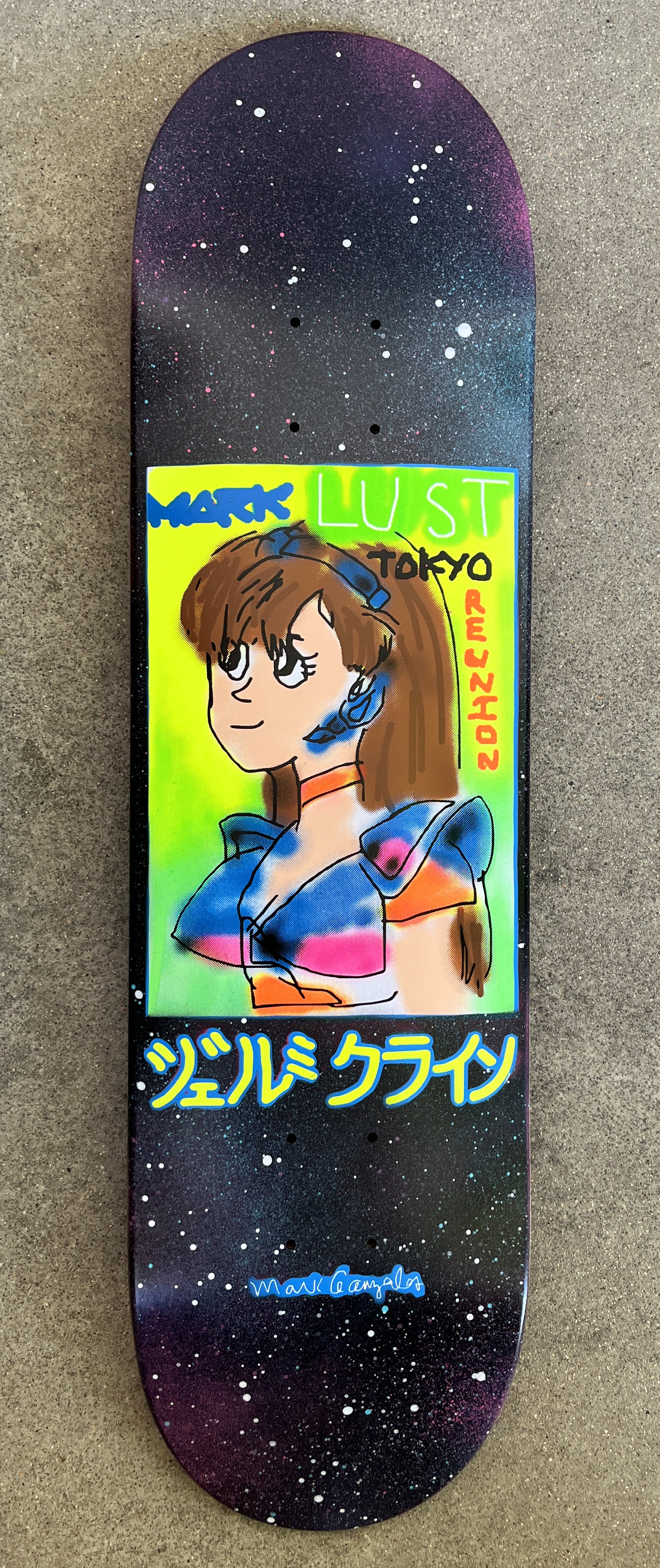 gonz dream girl GALAXY SIGNED 8.25 HAND PAINTED BACKGROUND