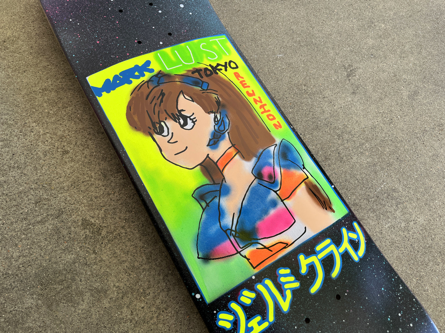 gonz dream girl GALAXY SIGNED 8.25 HAND PAINTED BACKGROUND