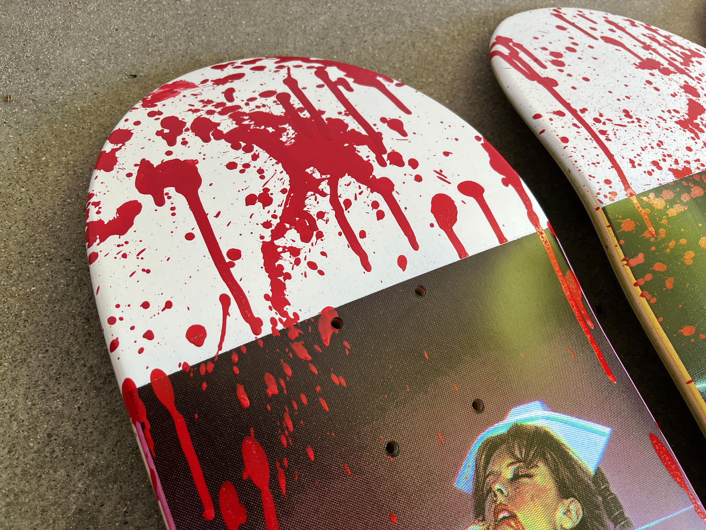 nurse 8.25 X 32.25 HAND PAINTED BLOOD W/ POSTCARD ONLY 45 MADE