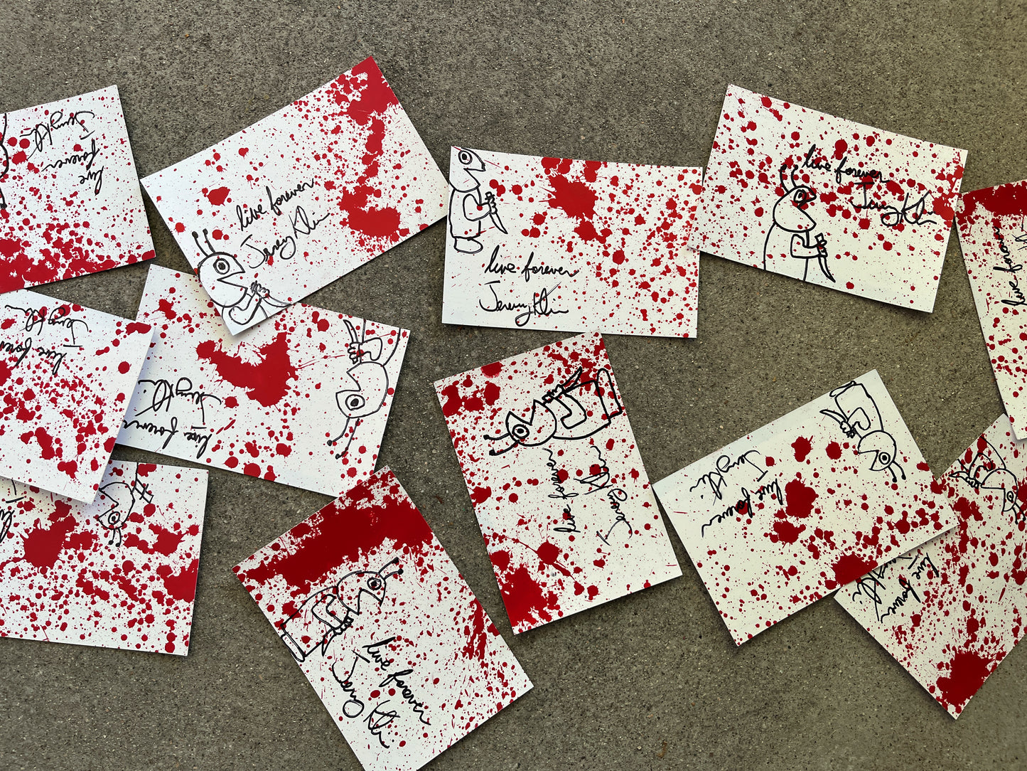 nurse 8.25 X 32.25 HAND PAINTED BLOOD W/ POSTCARD ONLY 45 MADE