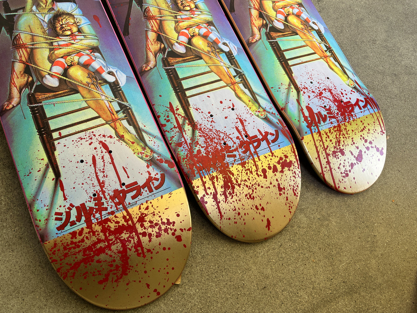 nurse 8.25 X 32.25 HAND PAINTED BLOOD W/ POSTCARD ONLY 13 MADE