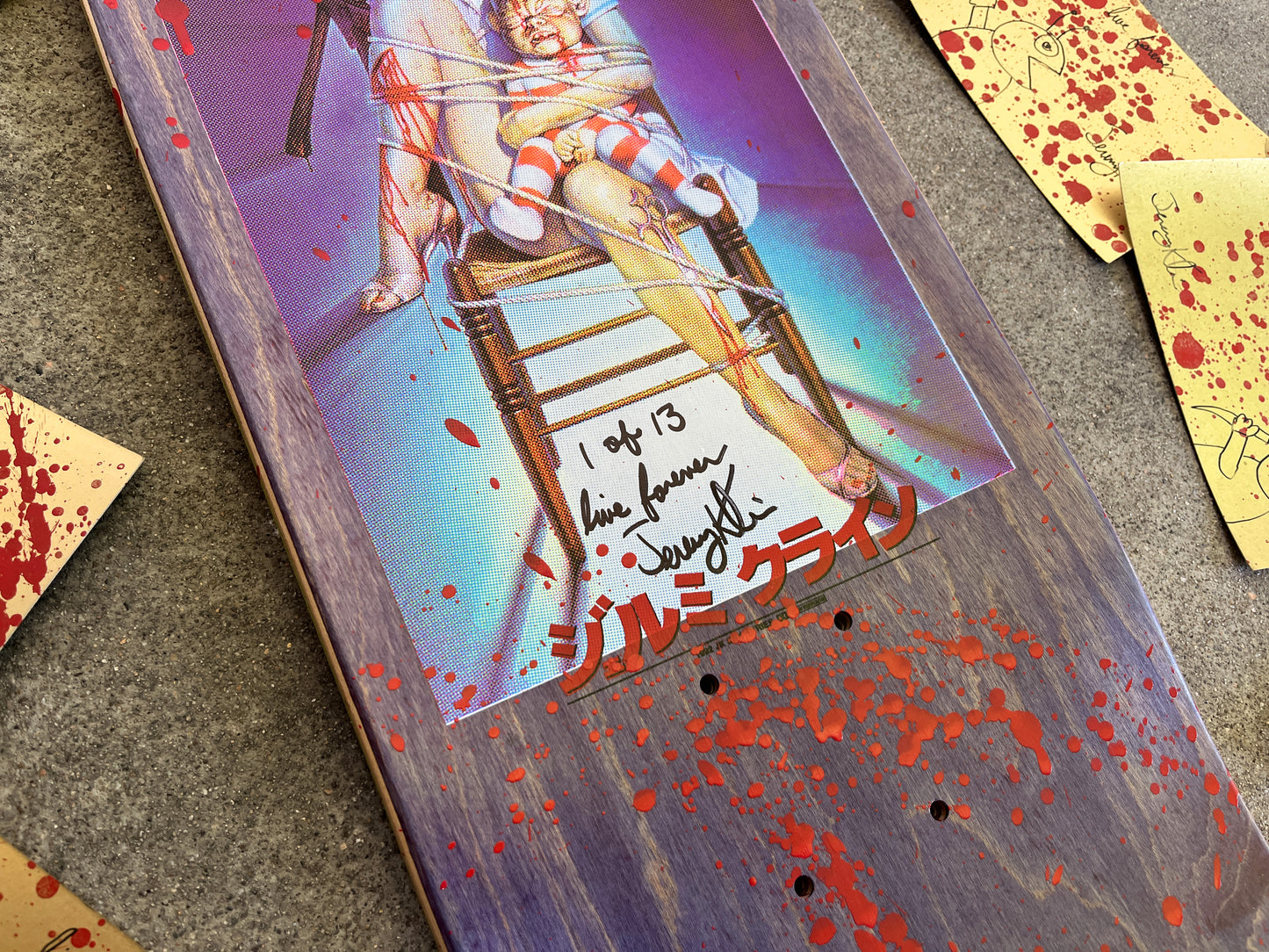 nurse 8.25 X 32.25 HAND PAINTED BLOOD W/ POSTCARD ONLY 13 MADE