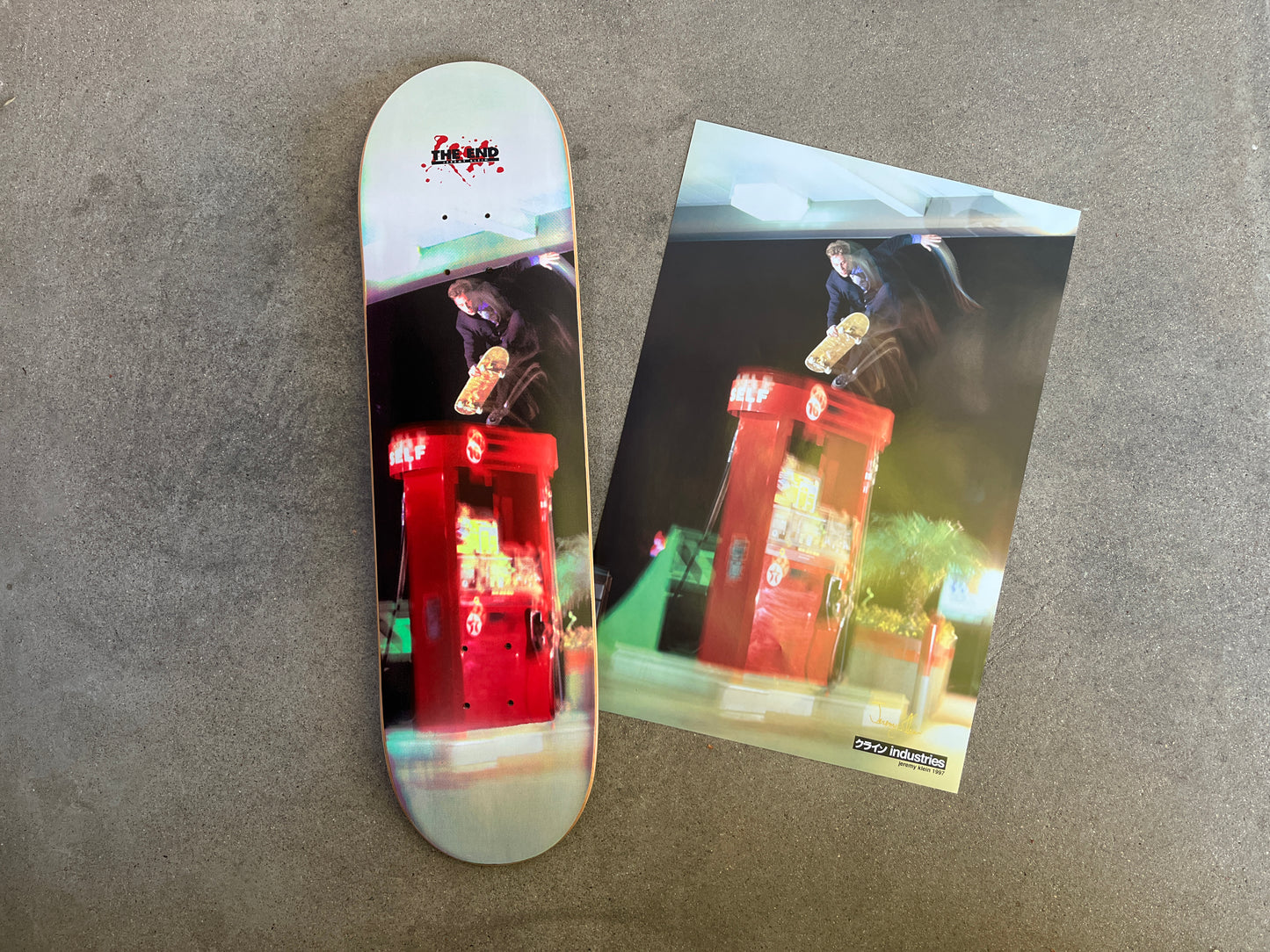 jeremy klein HAND SCREENED fastplant skateboard SIGNED W/ POSTER