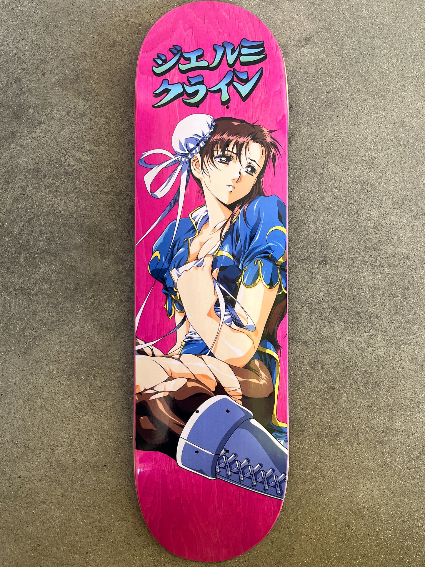 SIGNED chun li 3 pink stain 8.5 X 32