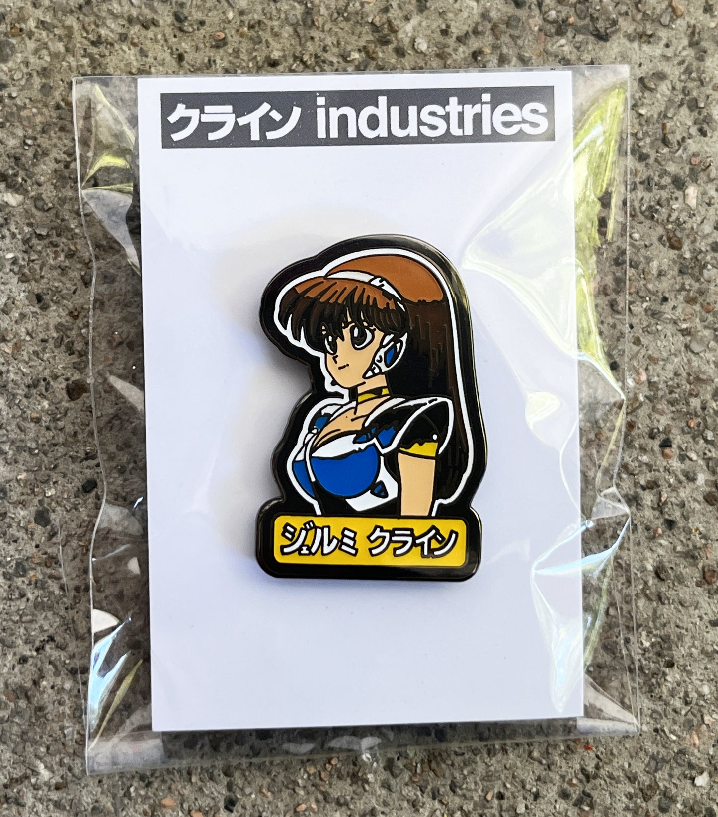 dream girl black nickel enamel pin