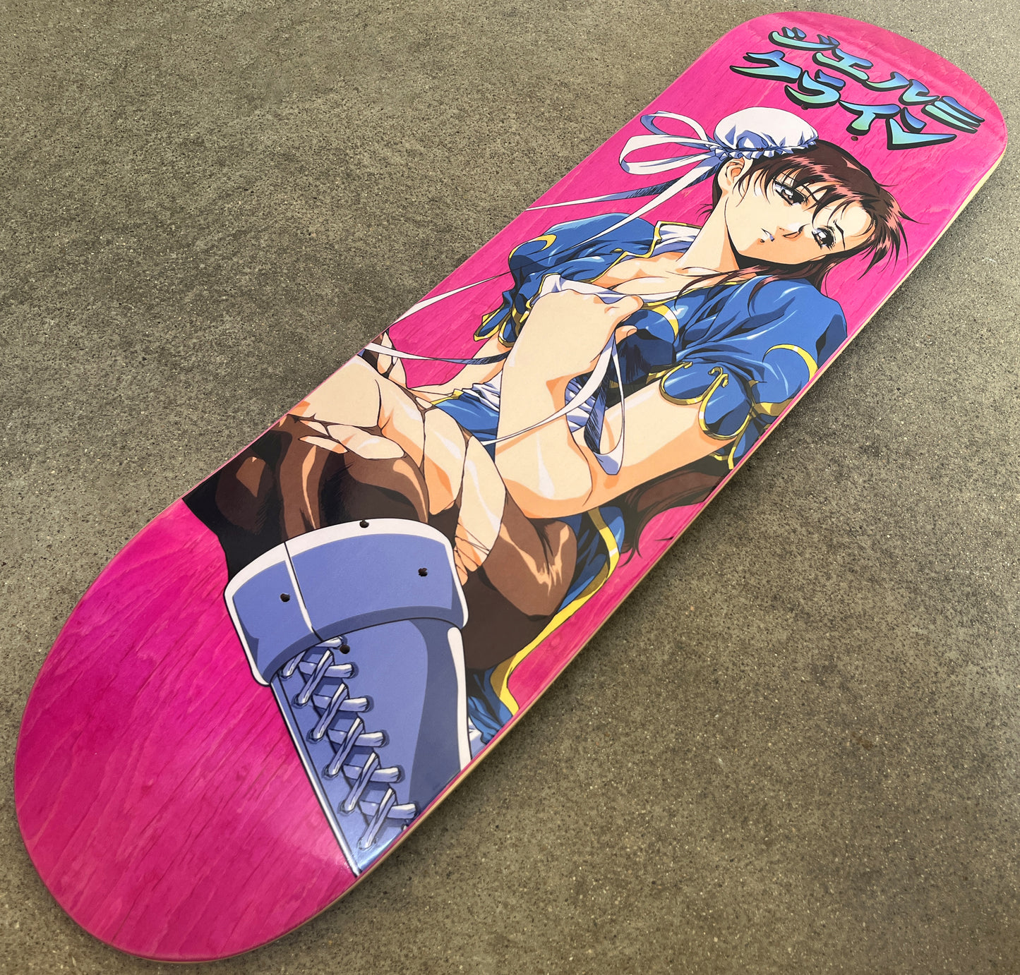 SIGNED chun li 3 pink stain 8.5 X 32