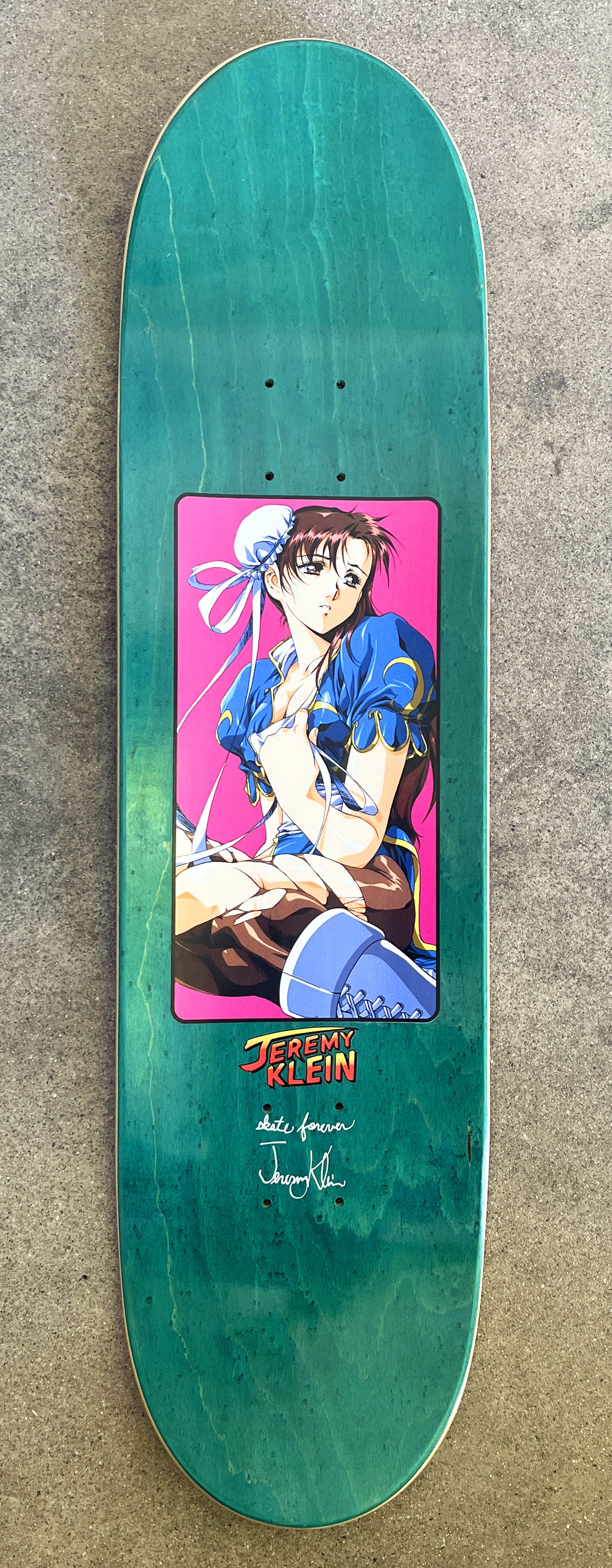 SIGNED chun li 3 pink stain 8.5 X 32