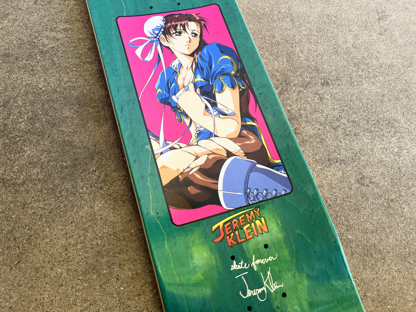 SIGNED chun li 3 pink stain 8.5 X 32