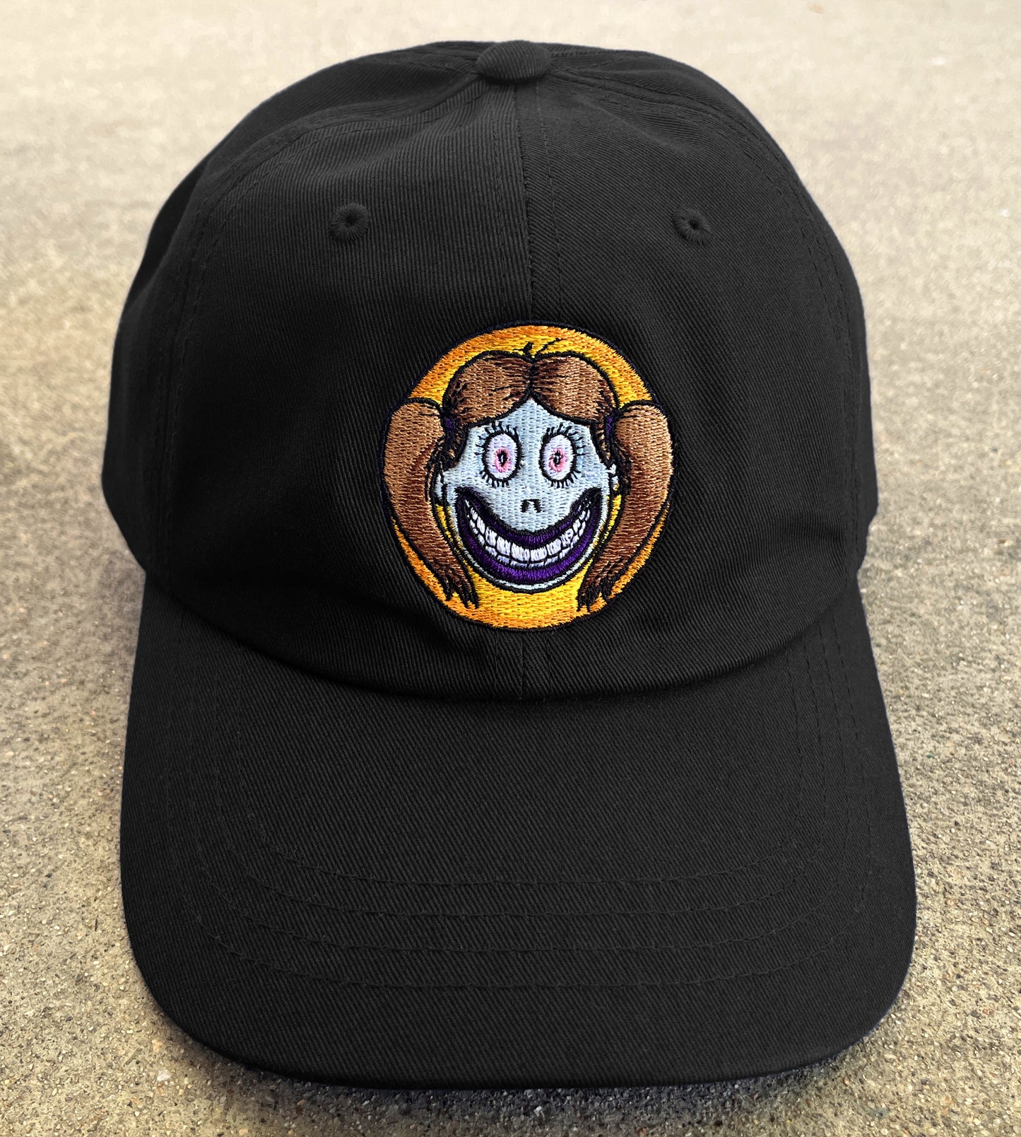 demon child unstructured hat BLACK