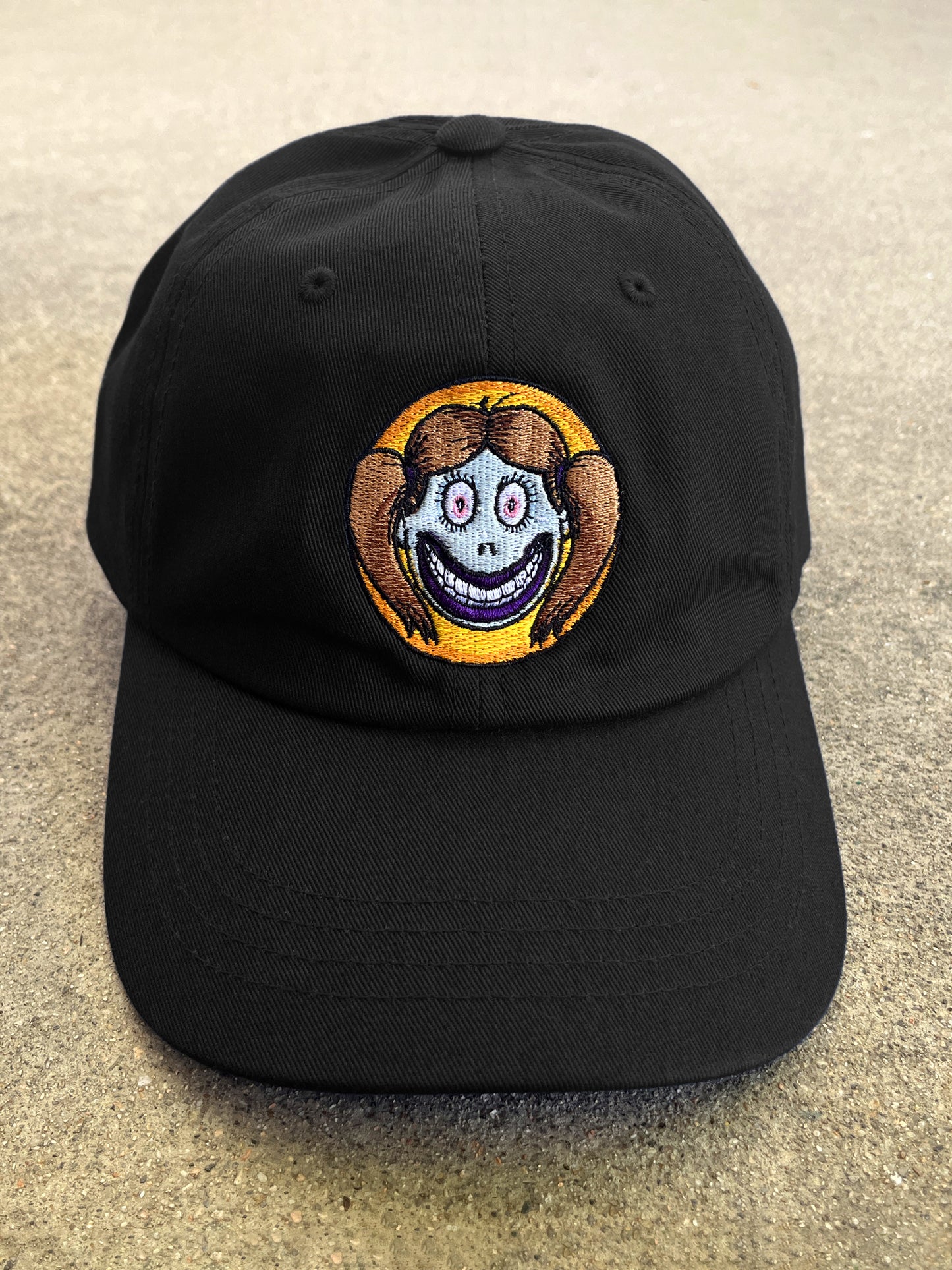 demon child unstructured hat BLACK