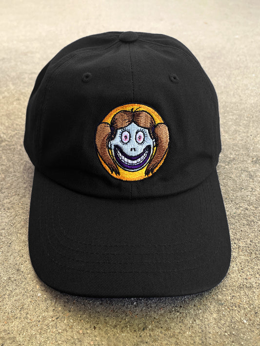 demon child unstructured hat BLACK