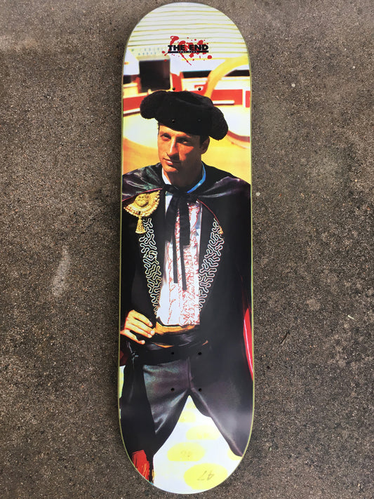 tony hawk HAND SCREENED matador "the end" skateboard 8.25 X 31.75