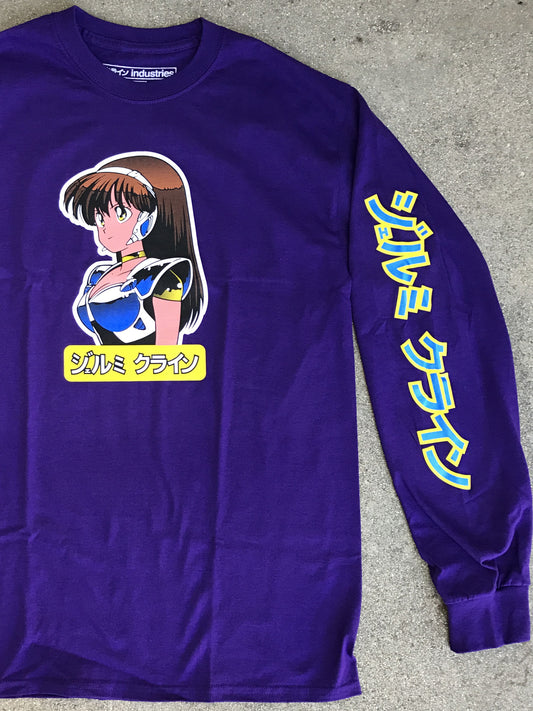 dream girl LONG SLEEVE t-shirt PURPLE