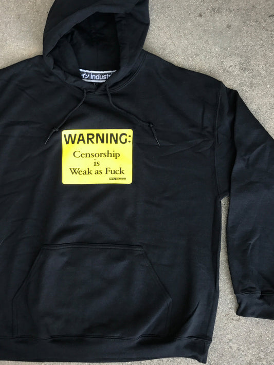 weak as fuck hooded sweatshirt - BLACK