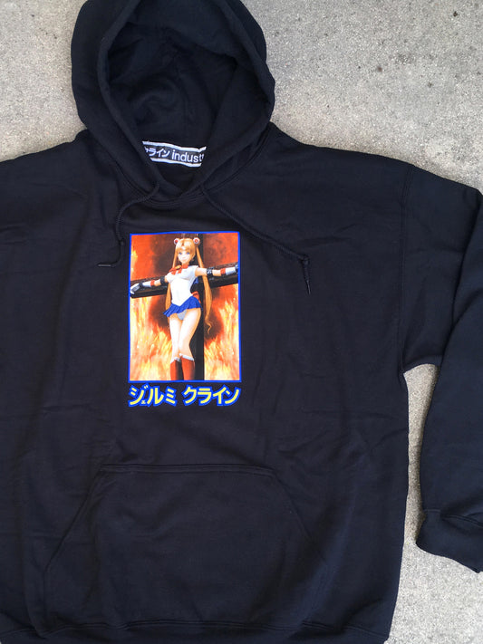 eternal moon hooded sweatshirt - BLACK