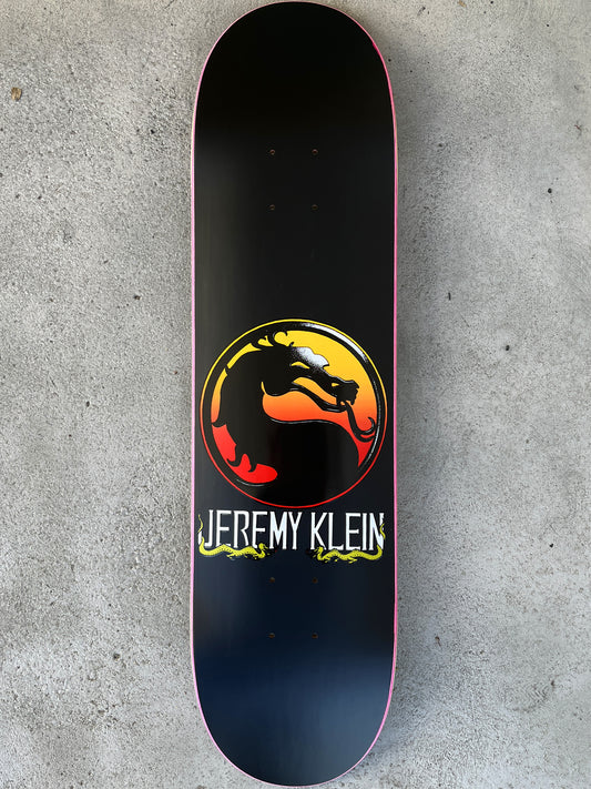 SIGNED jeremy klein dragon 8.0 X 31.75 HAND SCREENED MATTE BLACK
