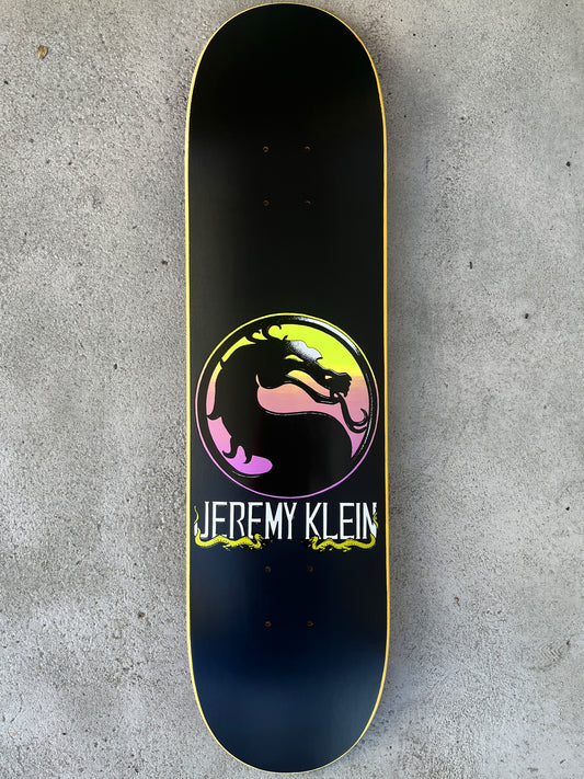 SIGNED jeremy klein dragon 8.0 X 31.75 HAND SCREENED YELLOW/PURPLE ONLY 2 MADE