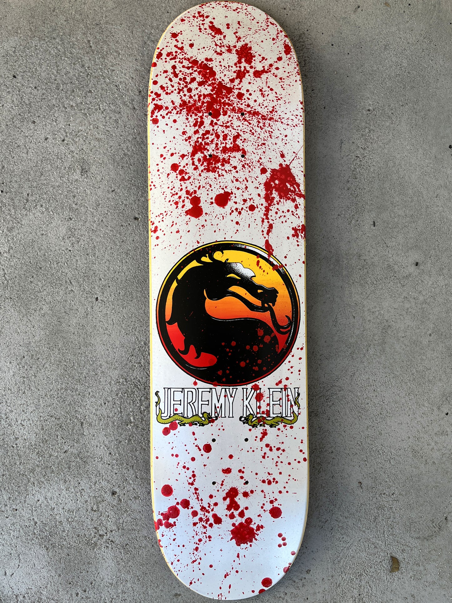SIGNED klein dragon 8.0 X 31.75 HAND SCREENED FATALITY VERSION