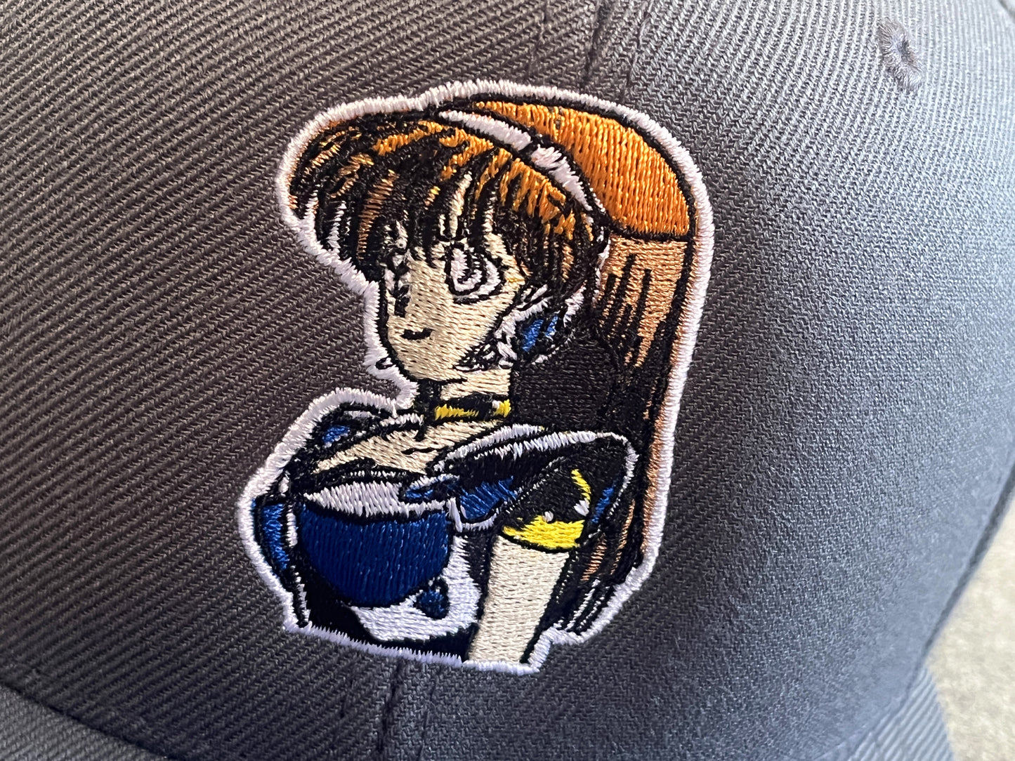 dream girl embroidered snapback hat - CHARCOAL GREY