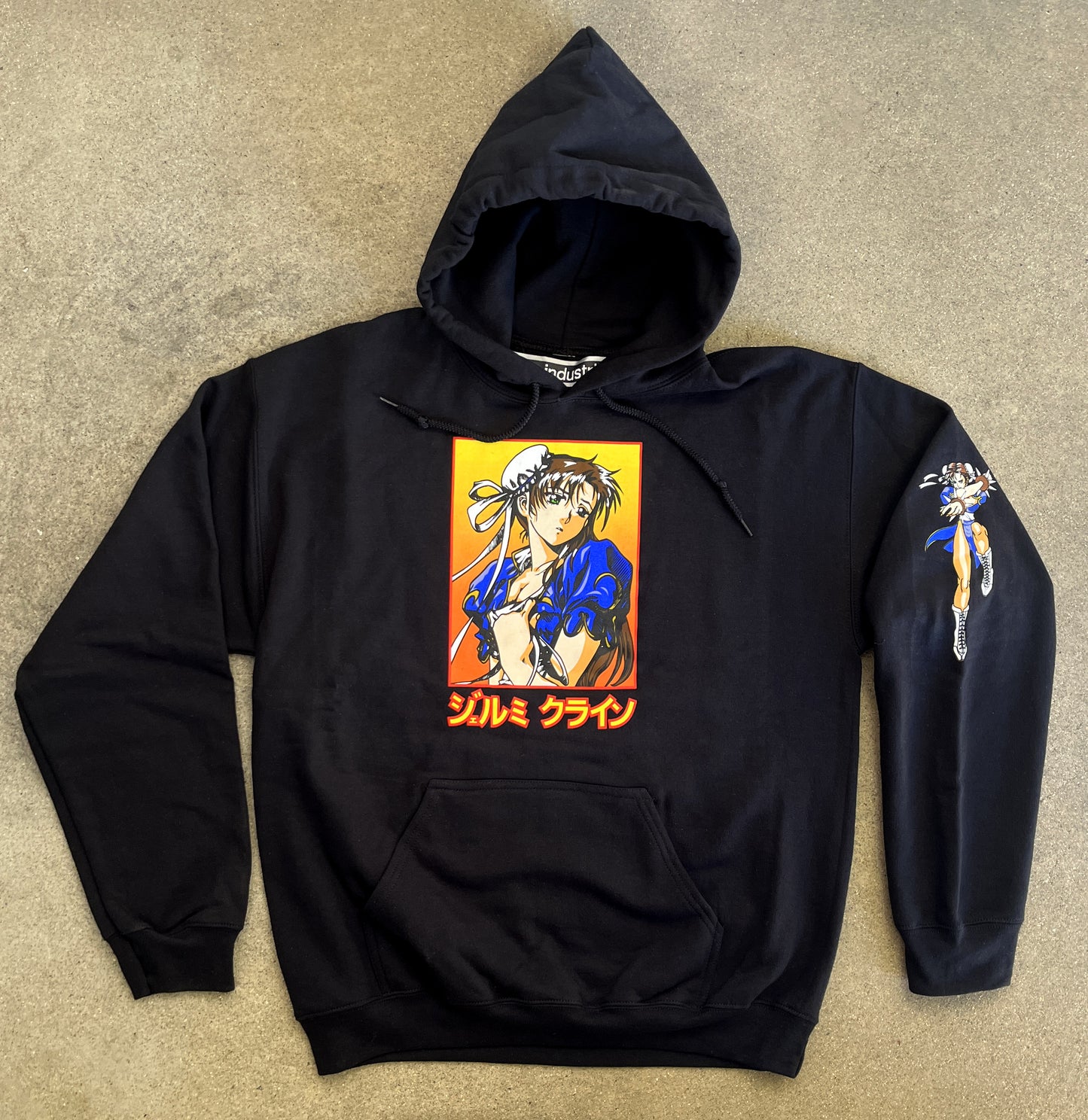 chun li hooded sweatshirt - BLACK