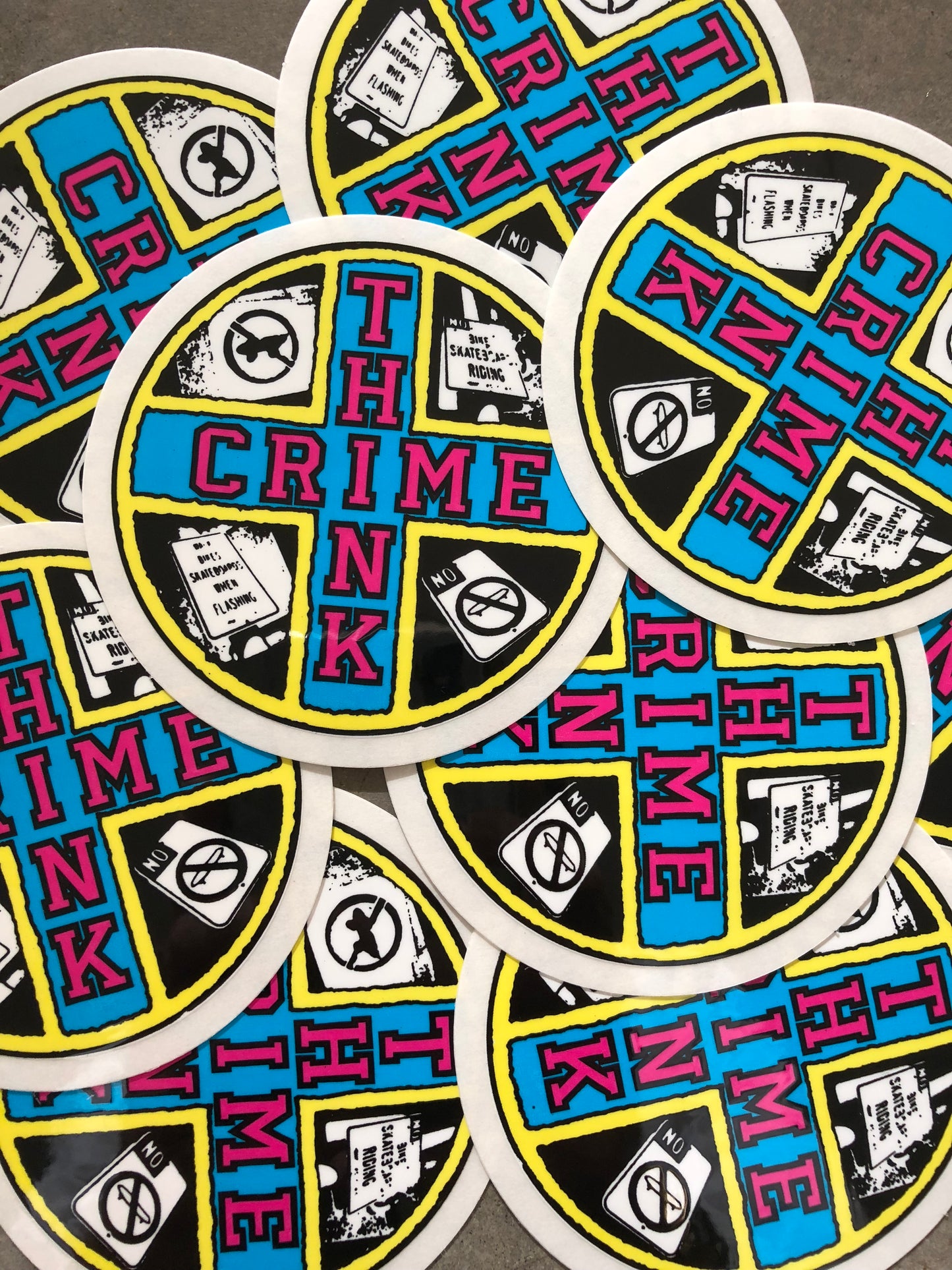 think crime stickers 10 pack