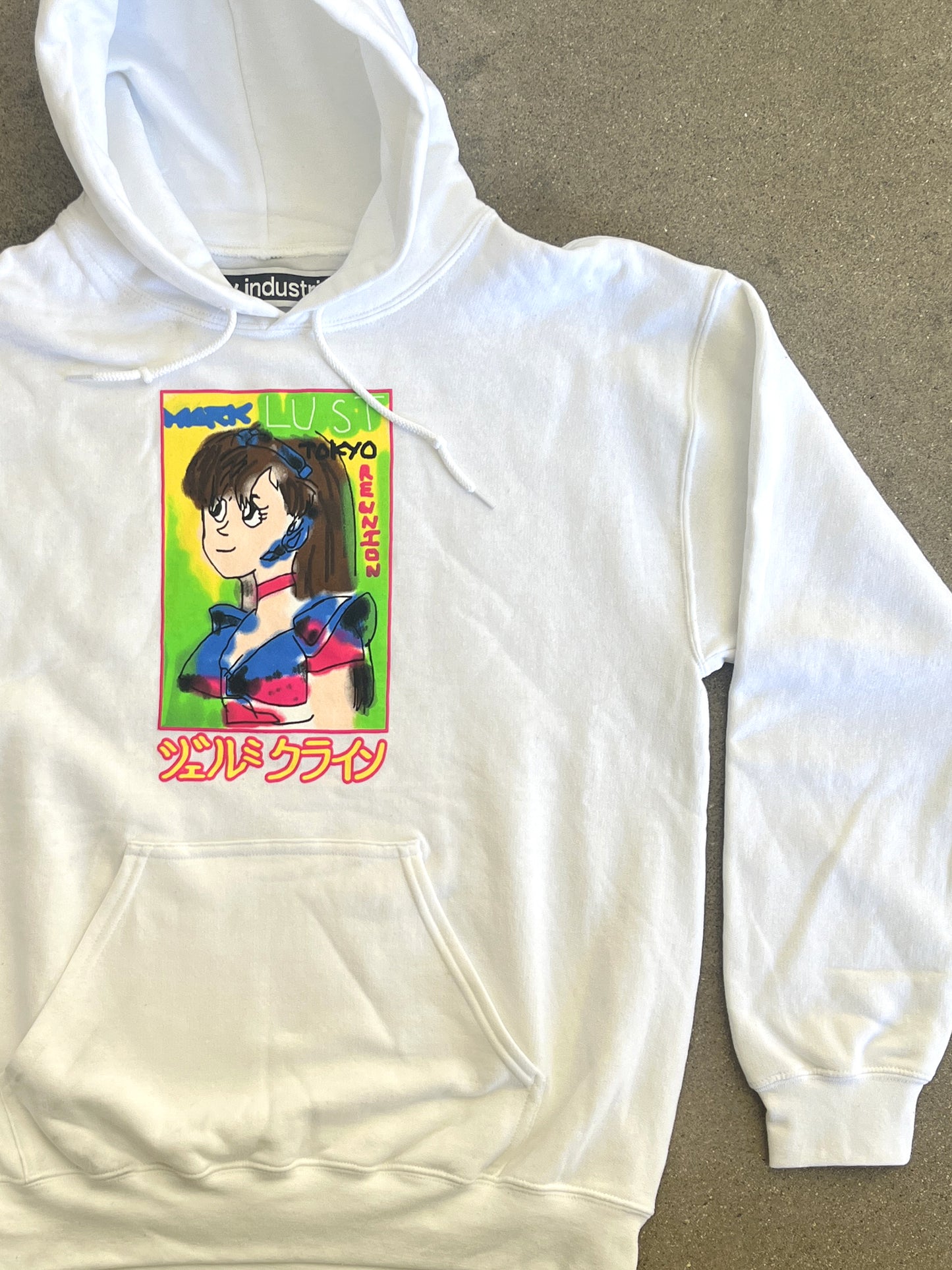 mark gonzales dream girl hooded sweatshirt - WHITE
