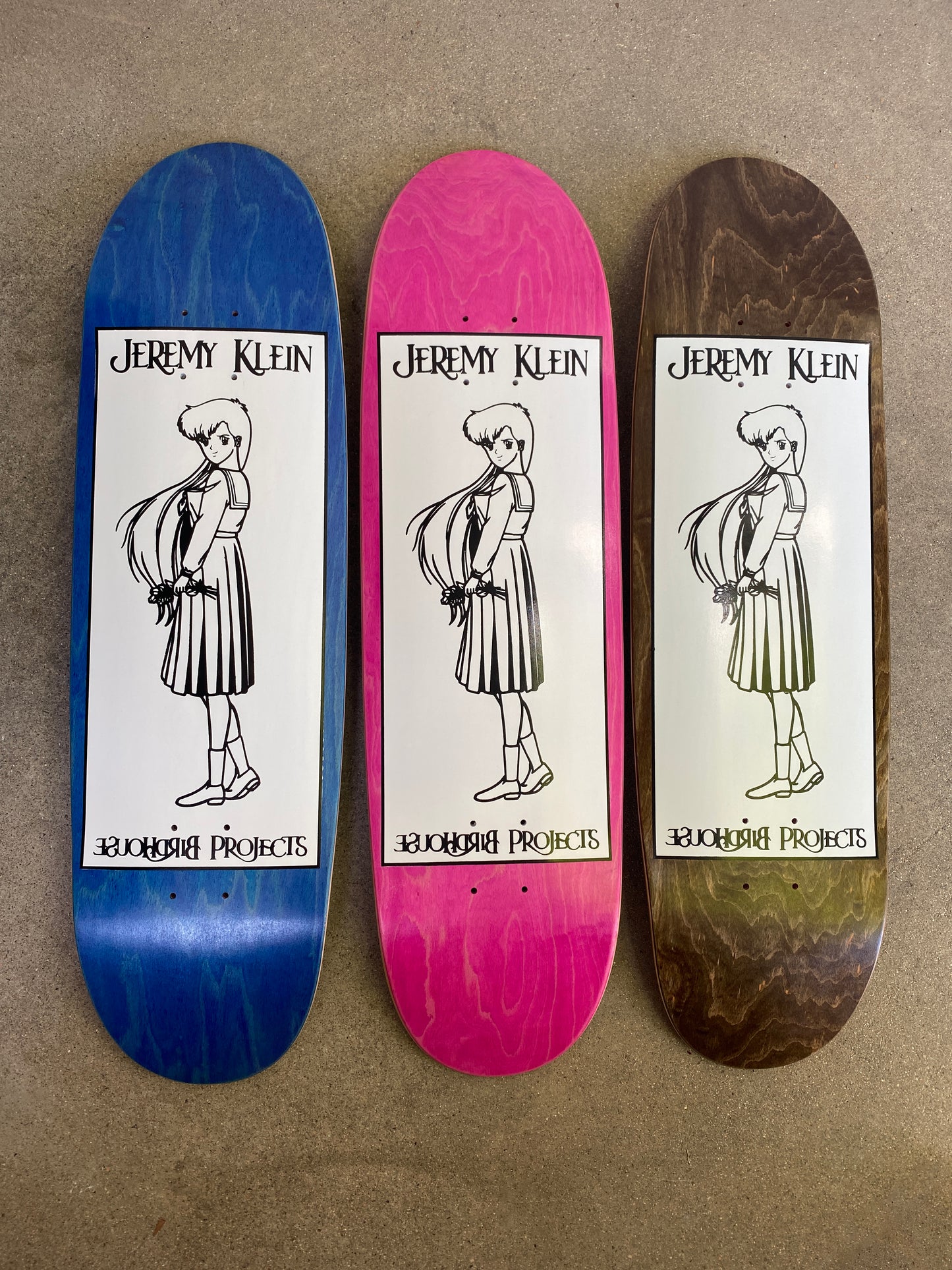 SIGNED OG anime girl 8.75 X 32 ASSORTED STAIN COLORS