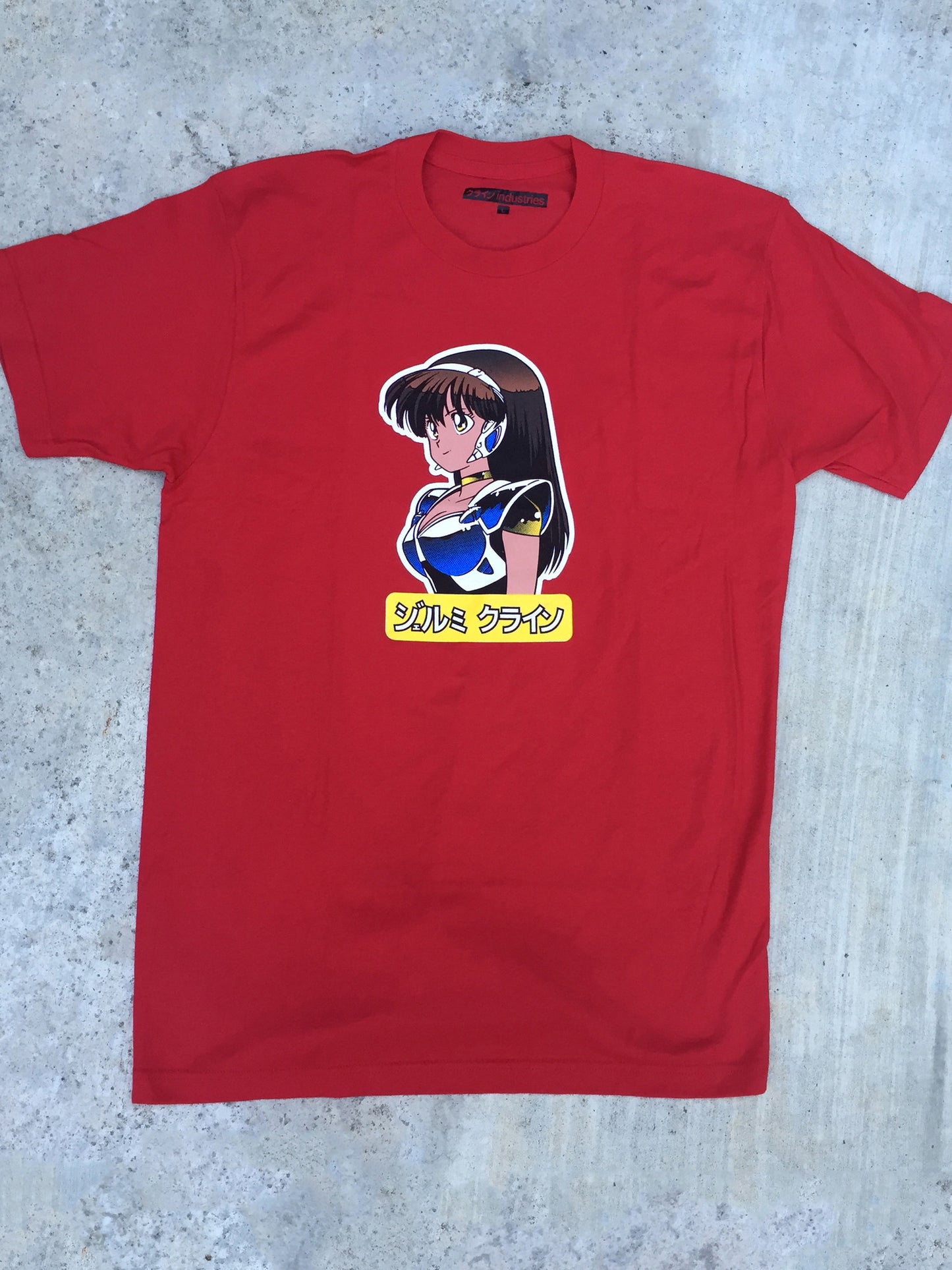 jeremy klein silk screened dream girl t-shirt RED