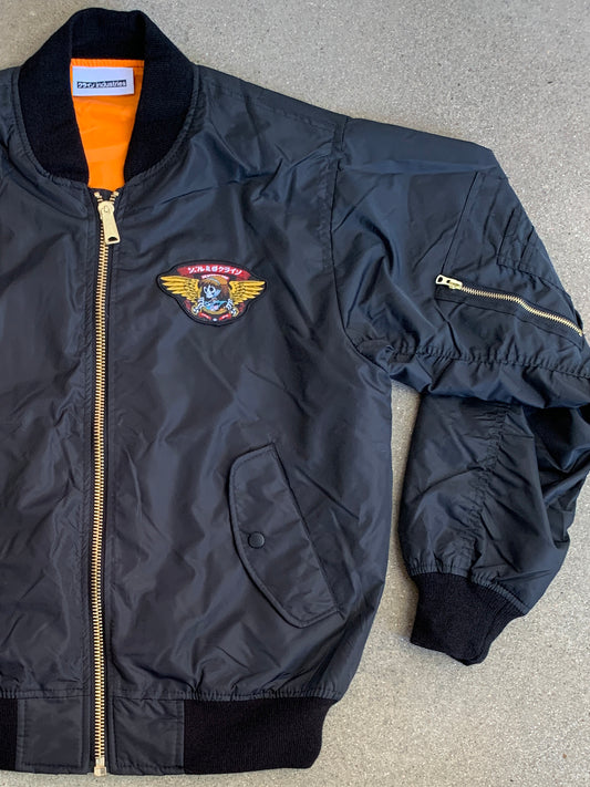 dream wings MA-1 lightweight flight jacket - BLACK