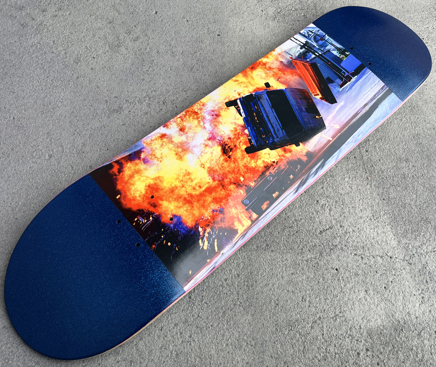 SIGNED destruction van destruction set 8.5 METALLIC BLUE