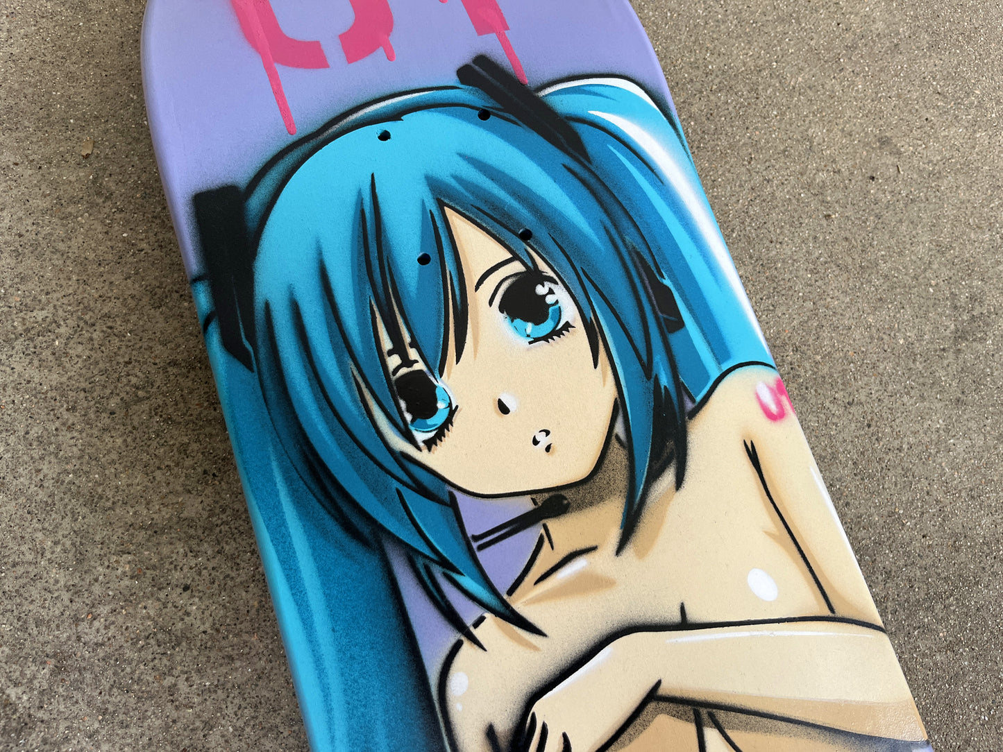SIGNED HAND PAINTED hatsune board PURPLE