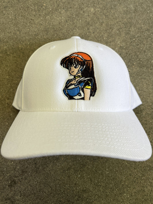 dream girl embroidered snapback hat WHITE