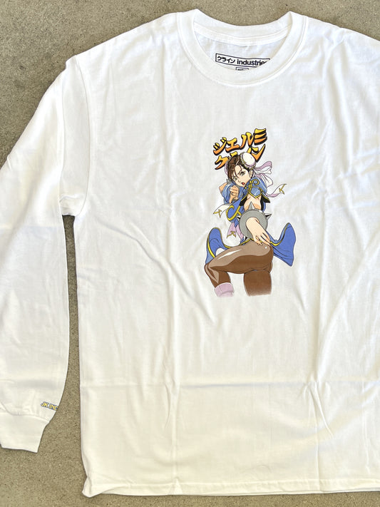Chun li 2 LONG SLEEVE t-shirt - WHITE