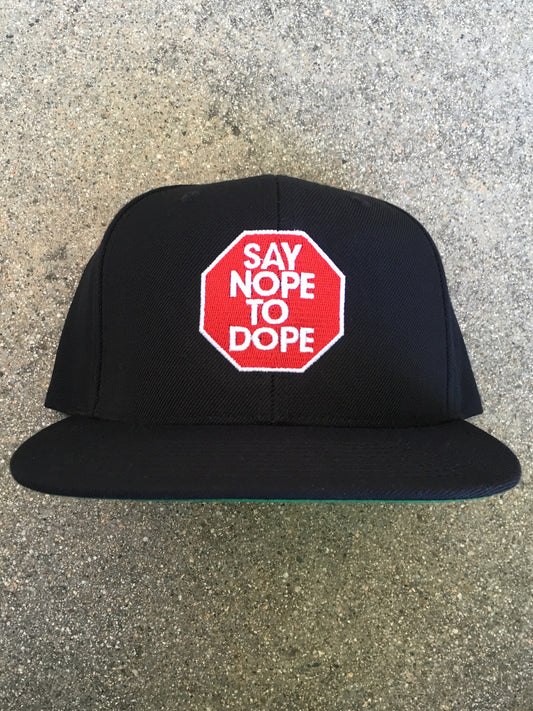 dope snapback hat black