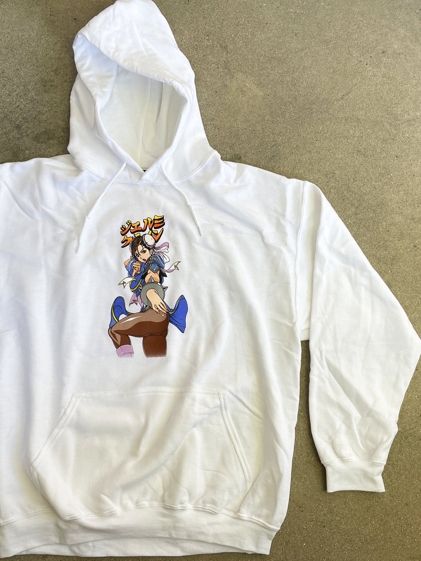 Chun li 2 hooded sweatshirt - WHITE