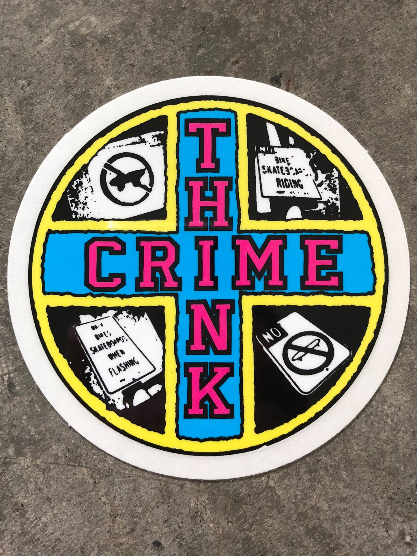 think crime stickers 10 pack