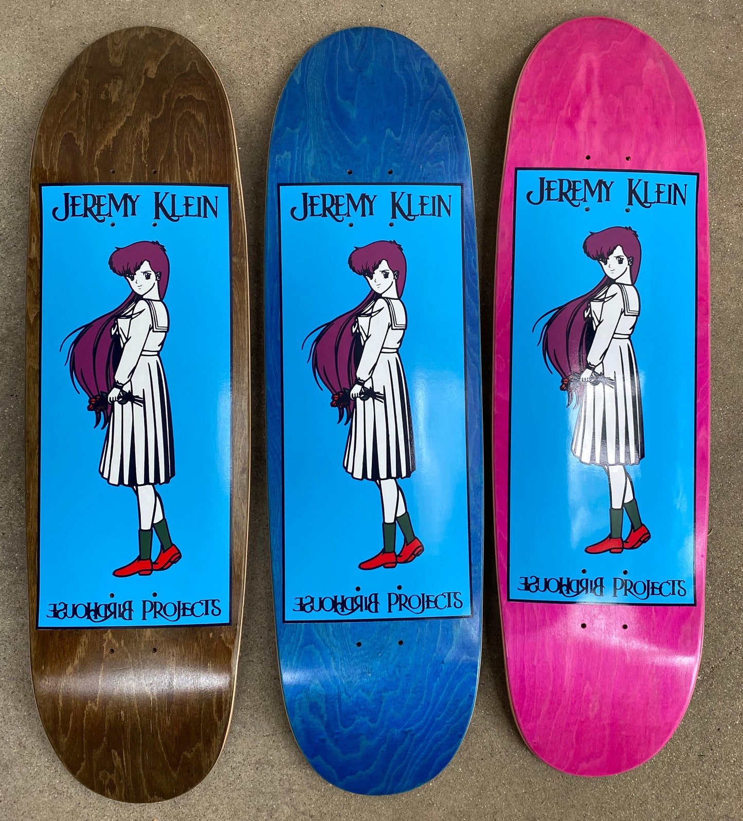 anime girl 8.75 X 32 SIGNED ASSORTED STAIN COLORS