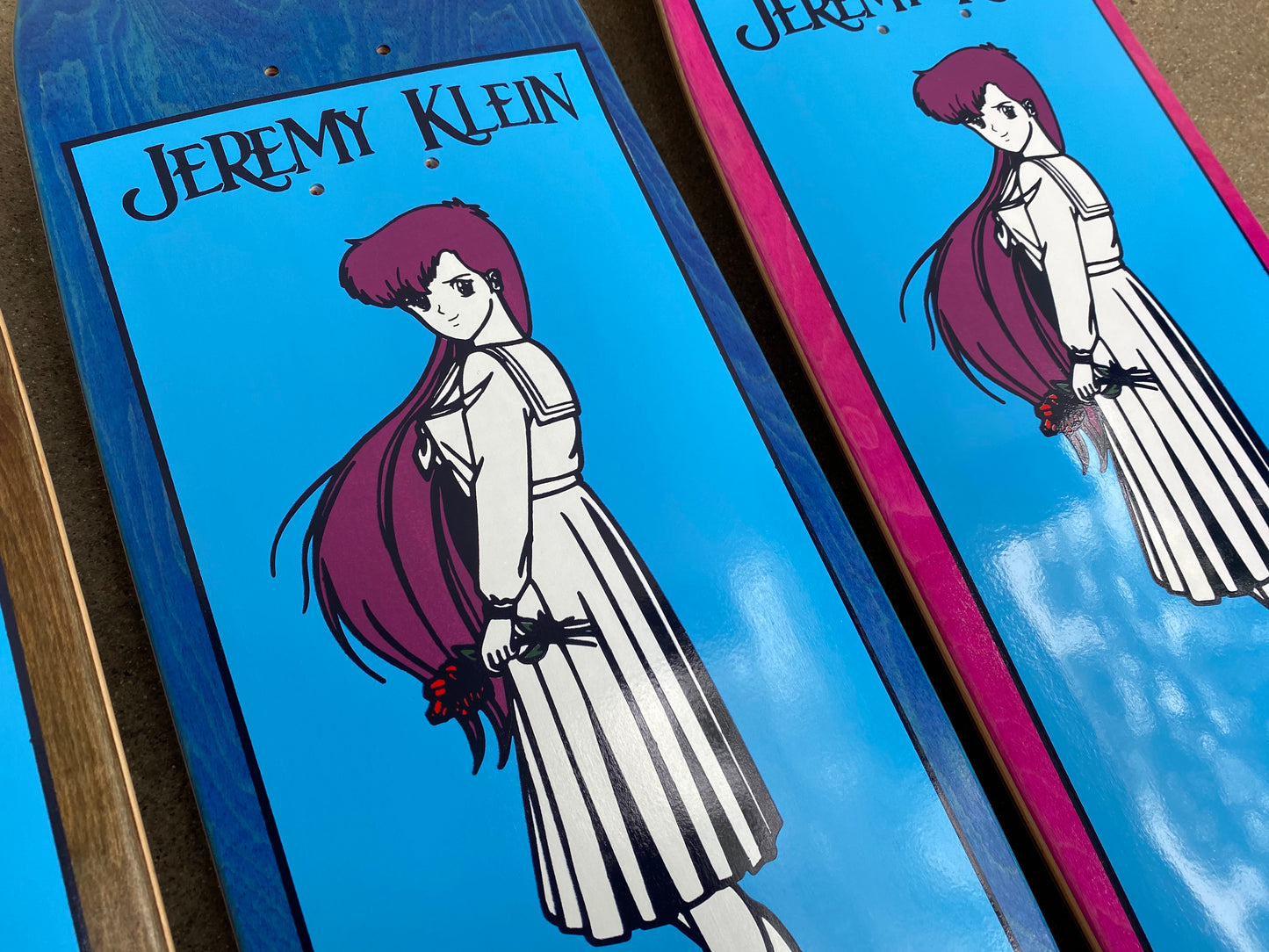 anime girl 8.75 X 32 SIGNED ASSORTED STAIN COLORS