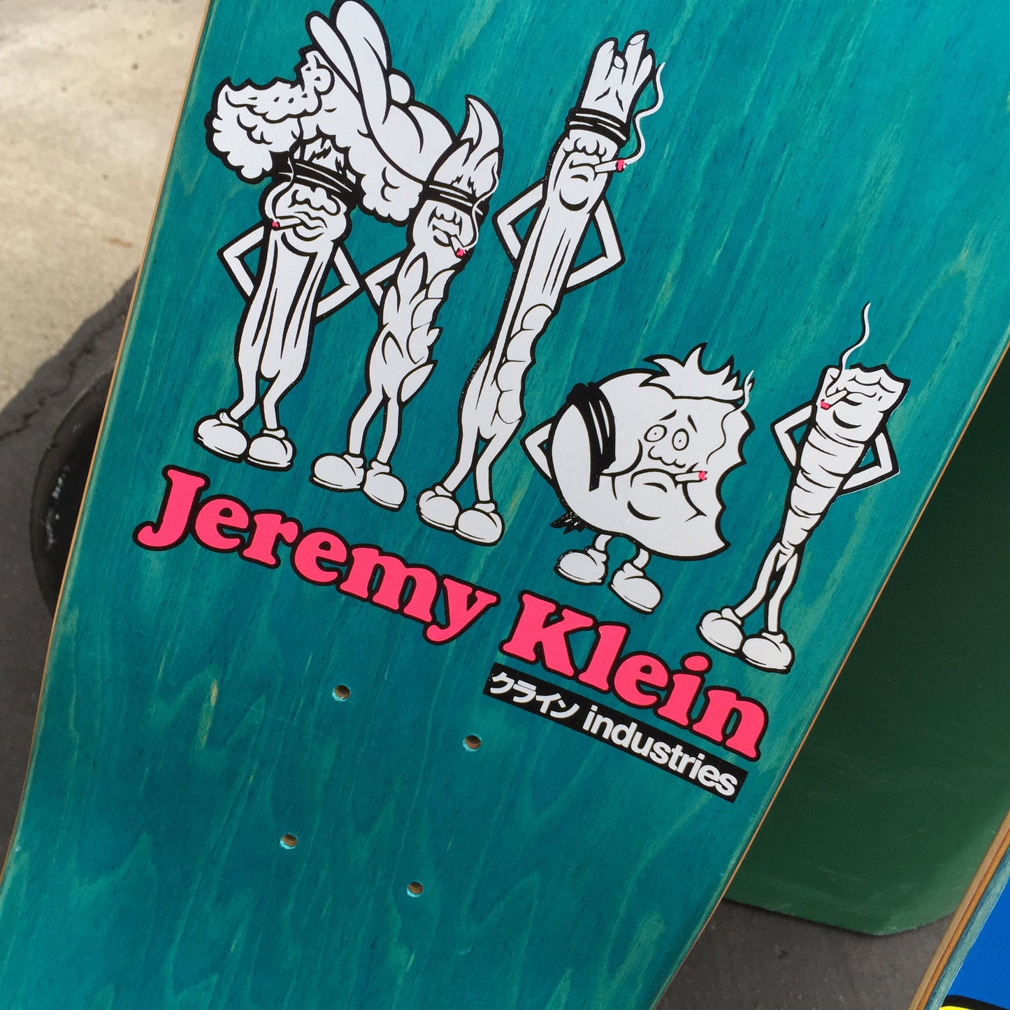 jeremy klein candy bar 2 silk screened skateboard 8.25 X 32.25 modern shape