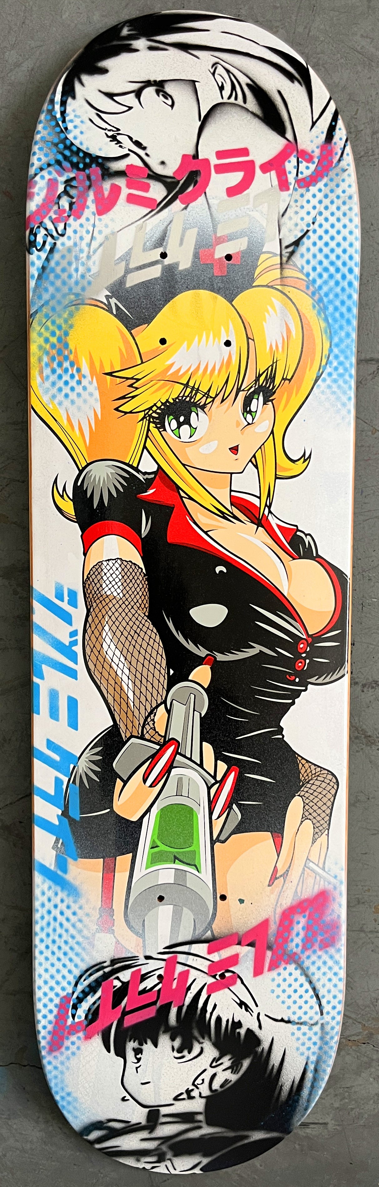 nurse natsuki 8.25 X 32.25 WHITE GLITTER MIXED PROCESS SIGNED 1 of 1