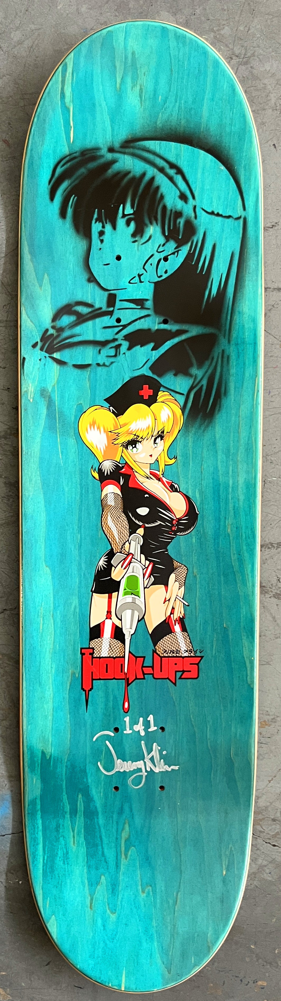 nurse natsuki 8.25 X 32.25 WHITE GLITTER MIXED PROCESS SIGNED 1 of 1