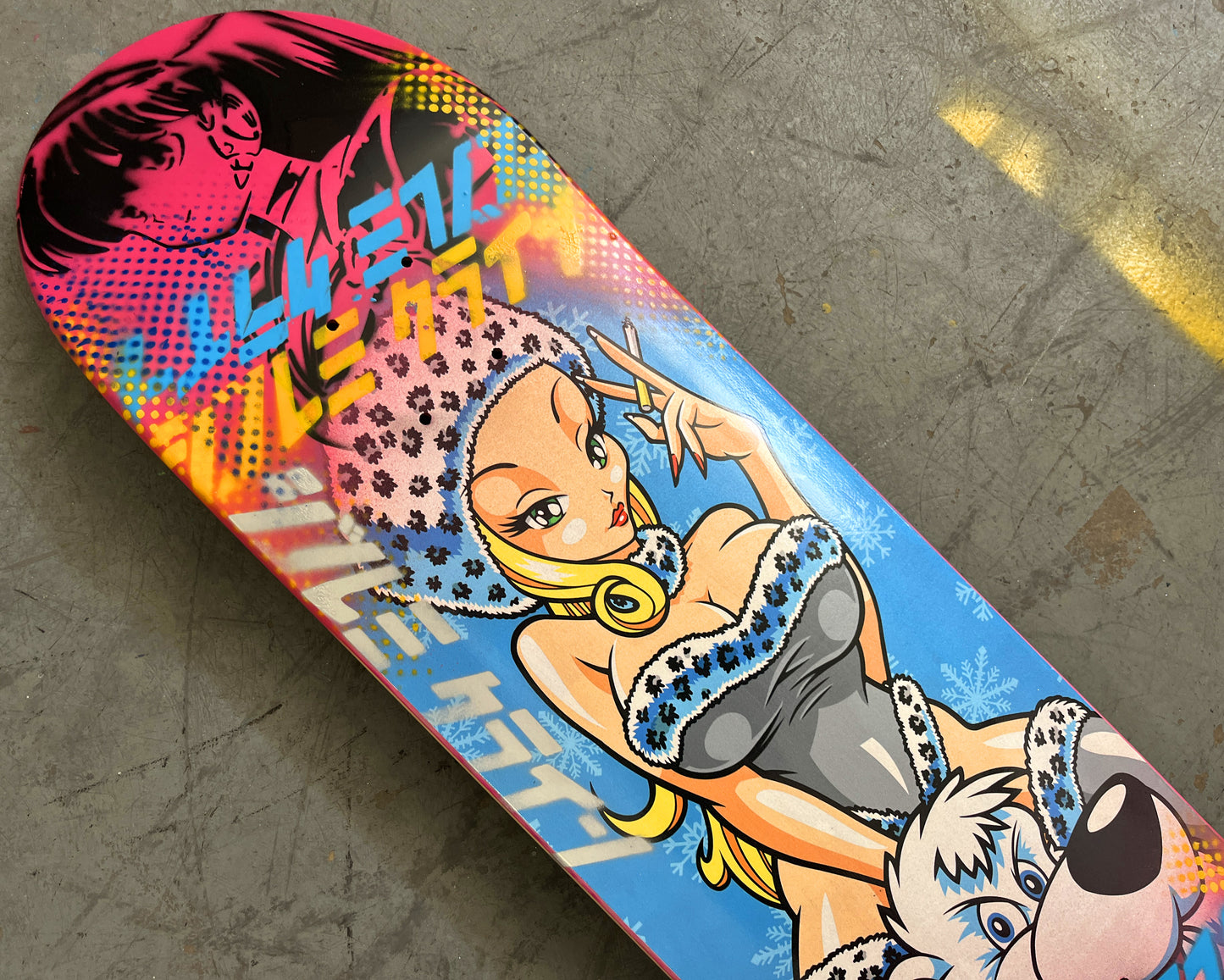 polar girl 8.25 X 32.25 PINK/BLUE MIXED PROCESS SIGNED 1 of 1