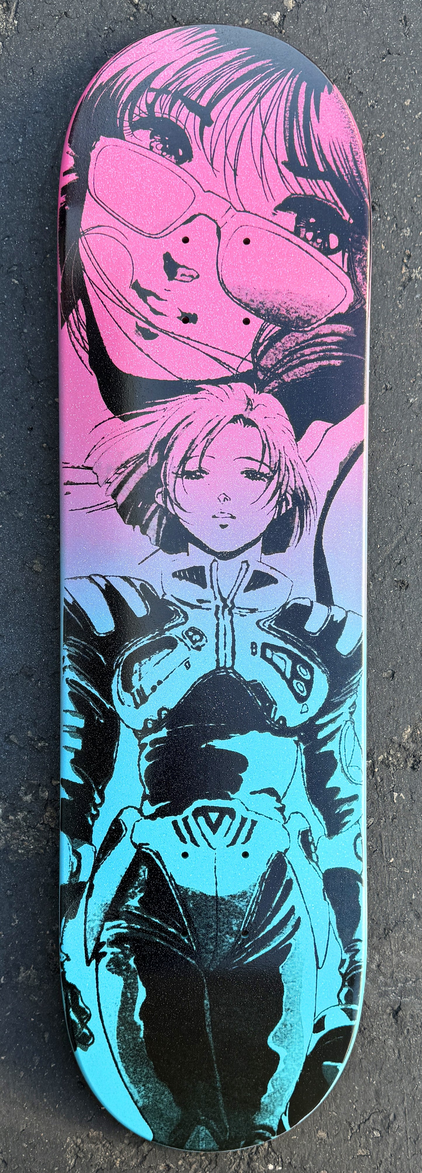 SIGNED macross 8.5 X 32.25 PINK/BLUE 1 of 1