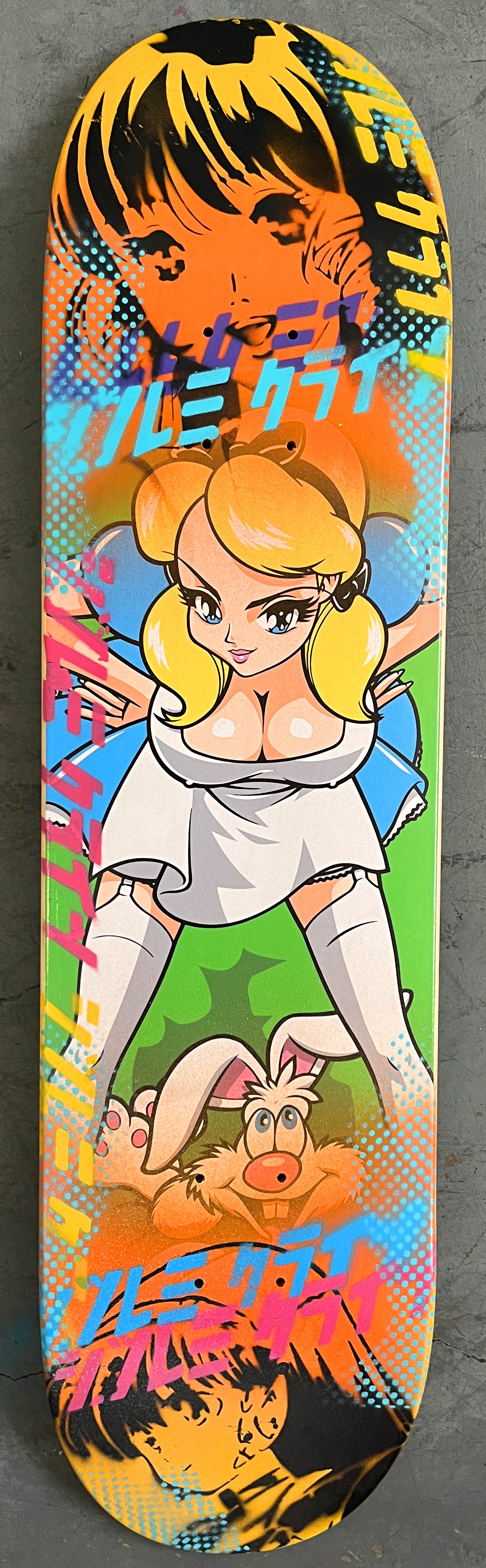 alice & friends 8 X 31.75 YELLOW/ORANGE MIXED PROCESS SIGNED 1 of 1