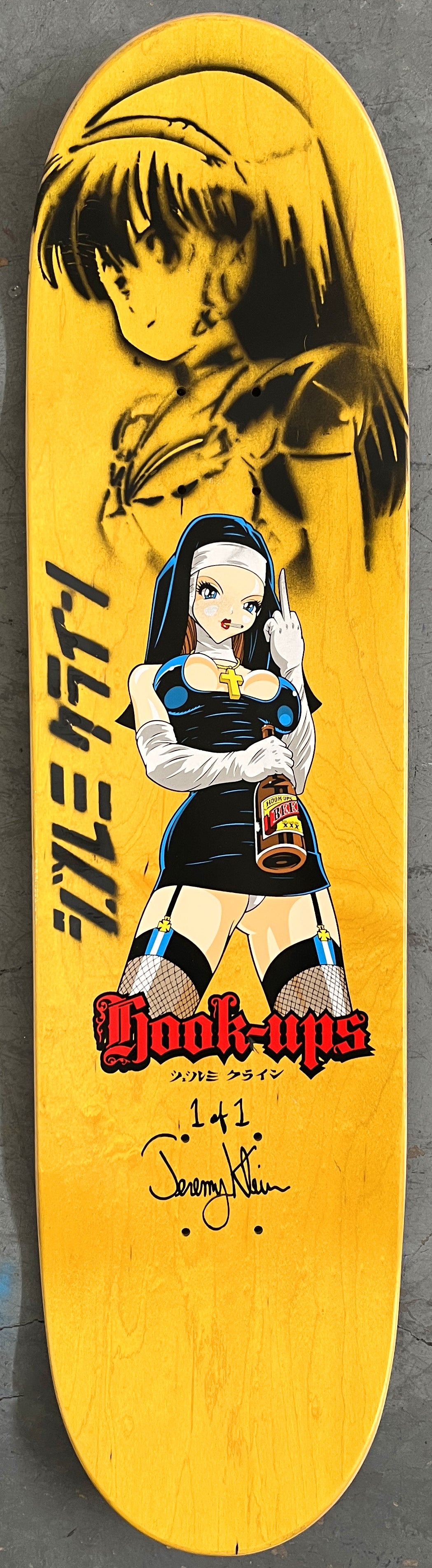 nun 8.25 X 32.25 WHIT/PINK GLITTER MIXED PROCESS SIGNED 1 of 1