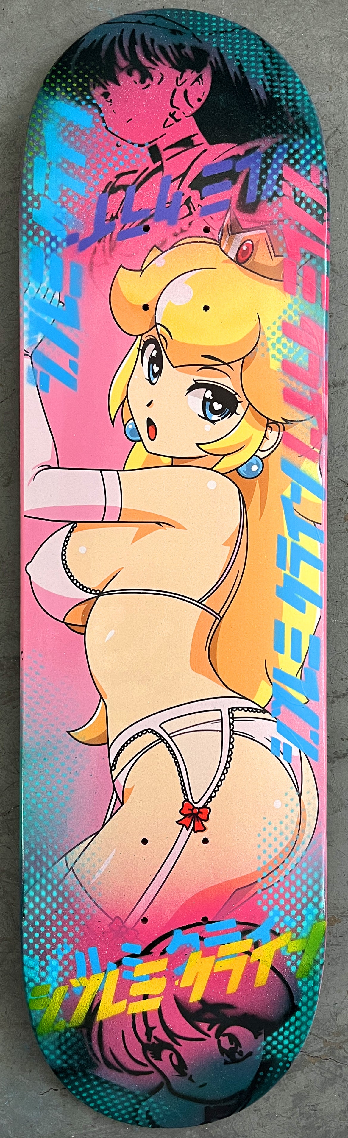 peach 8.5 X 32.25 PINK GLITTER PROCESS SIGNED 1 of 1