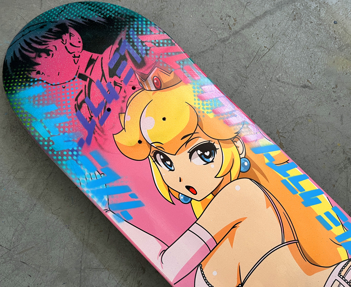 peach 8.5 X 32.25 PINK GLITTER PROCESS SIGNED 1 of 1