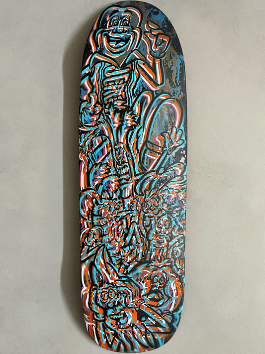 hand painted candy bar 9.5 X 32.25 SIGNED AND NUMBERED #9 - 1 OF 1