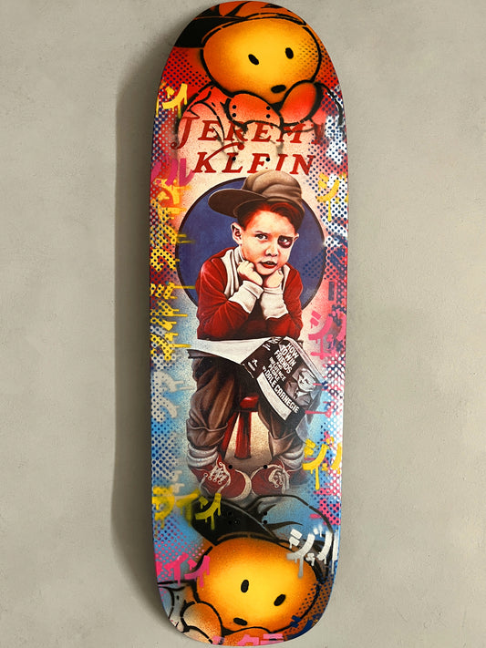 world industries black eye kid SLICK 9.625 MIXED PROCESS BLUE LANCE RED SIGNED 1 of 1